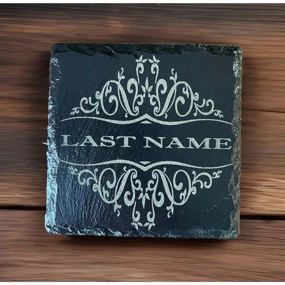 Slate Coasters Personalized Tropical Beach Surfer Laser Engraved 🔥Set Of 4🔥 - Picture 6 of 7